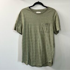 On the Byas Green Short Sleeve Textured Longer Length Tee Shirt Medium